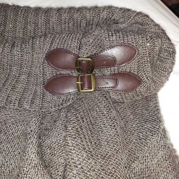 design History Brown Rib Knit Mock Turtle Women's Sweater, Medium - Picture 2 of 8